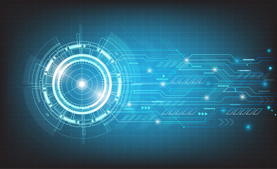 Obraz premium vector tech circle and technology background,digital business.