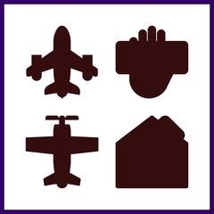 airline icon. airplane and plane vector icons in airline set. Use this illustration for airline works.