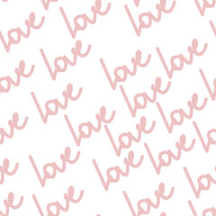 Vector seamless pattern. Love. Letters.Eps10.