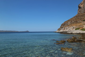 Fototapeta na wymiar Coast of island Monemvasia, Peloponnese, Greece