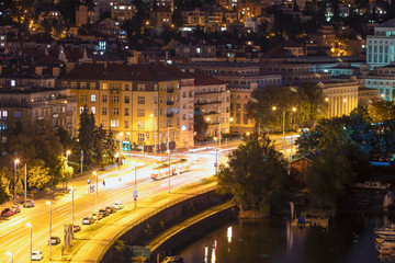 Fototapeta na wymiar Residential quarter of the city at night
