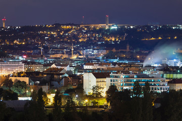 Obraz premium The historic city center at night
