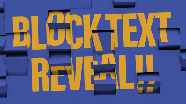 Block Text Reveal Title