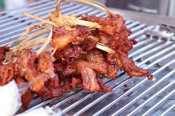 Fried pork at street food