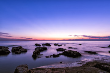 Fototapeta premium Sunset over Adiatic sea in Croatia