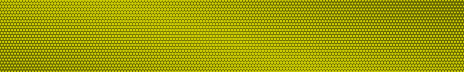 Abstract halftone gradient horizontal banner in yellow colors