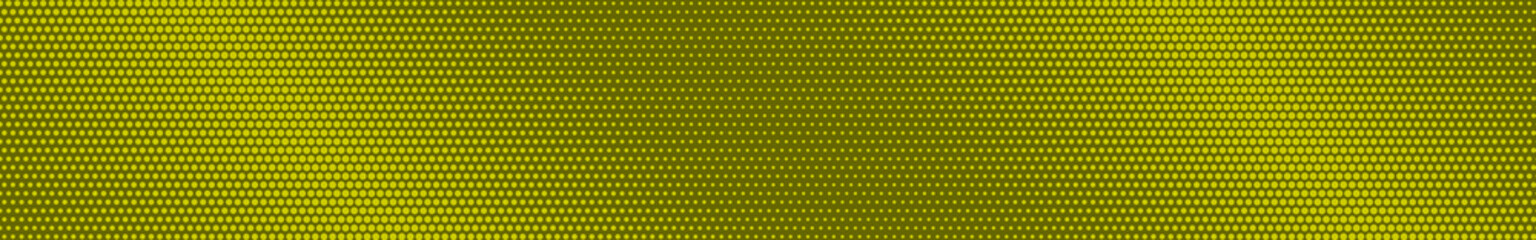 Abstract halftone gradient horizontal banner in yellow colors