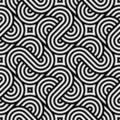 Fototapeta na wymiar Vector geometric pattern. Seamless braided linear pattern.