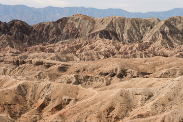 Fototapeta na wymiar Panoramic of the California Desert Hills