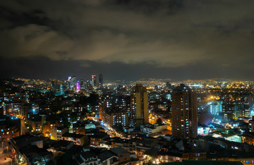 Fototapeta na wymiar Downtown Skyline view of Bogota, Colombia