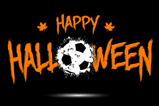 6783333 Happy Halloween And Soccer Ball Of Blots