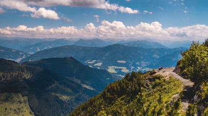 Fototapeta na wymiar Beautiful alpine view at Werfenweng - Salzburg - Austria
