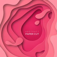 Pink paper cut background