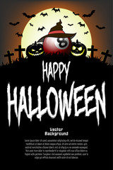 6783341 Billiard ball with witch hat and happy Hallowen