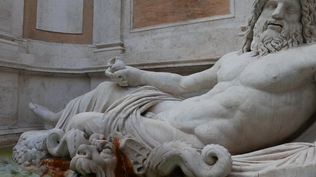 Colossal statue restored as Oceanus: “Marforio” 1rst - 2nd century AD Marble, Roman Capitoline Museum Italy