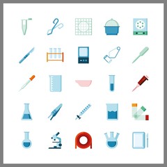 medical vector icons set. pipet, surgery, medicine and test tube in this set.