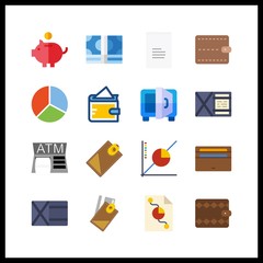 banking icon. money icons and wallet vector icons in banking set. Use this illustration for banking works.