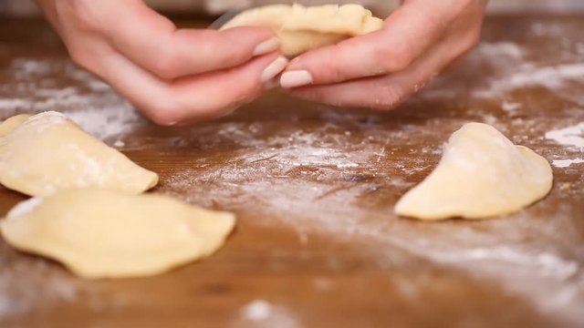 Step by step. Making home made empanadas with different fillings