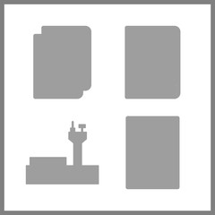 arrival icon. passport and airport vector icons in arrival set. Use this illustration for arrival works.