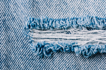 Denim Texture Of Torn Up Jeans