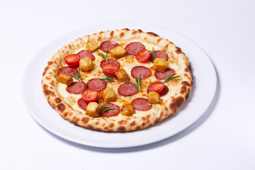 pizza with salami