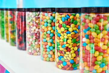 Dragee sweets on store