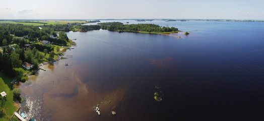Obraz premium Aerial of lakeshore