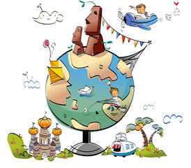 World's famous places around the globe