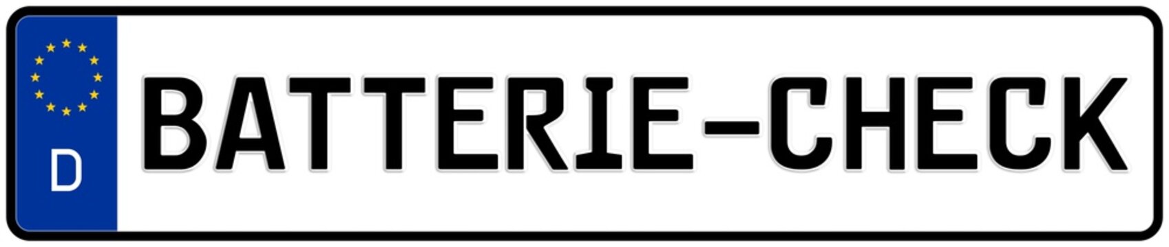 spkw69 SignPersonenKraftWagen spkw - Kennzeichen - Batterie-Check: - Autokennzeichen / Nummernschild - (Original-Verh&auml;ltnis 520 X 110 mm) - banner xxl g6664
