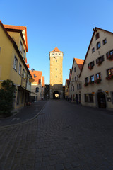 Fototapeta na wymiar Rothenburg ob der Tauber, Bayern, Deutschland : In der Altstadt - der Galgenturm