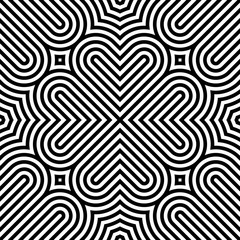 Vector geometric pattern. Seamless braided linear pattern.
