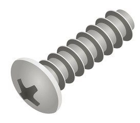Metal screw. vector illustration