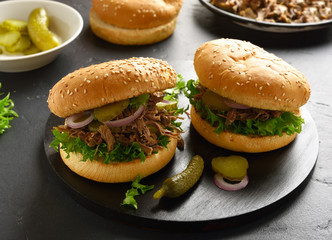 Pulled beef sandwiches