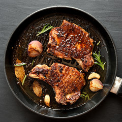 Grilled pork steak