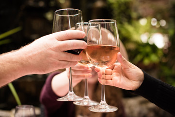 Cheers!  A toast to Rose and Syrah.