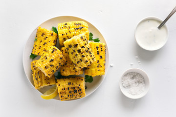 Grilled corn cobs © voltan