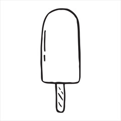 Handdrawn Doodle drawing ice cream icon