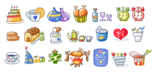 Close-up of various types of food