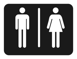 Male and female toilet icon vector, filled flat sign, solid pictogram isolated. WC symbol, logo illustration