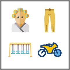 4 lifestyle icons set