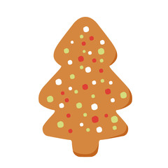 gingerbread gift celebration vector illustration 