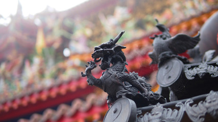 Temple dragon sculpture