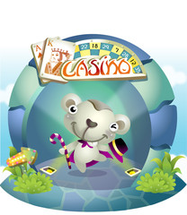 Rat in front of a casino club