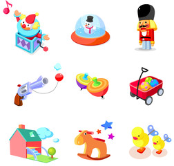 Fototapeta na wymiar Close-up of different toys