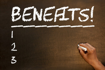Benefits handwriting on blackboard