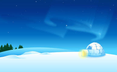 Igloo on a landscape