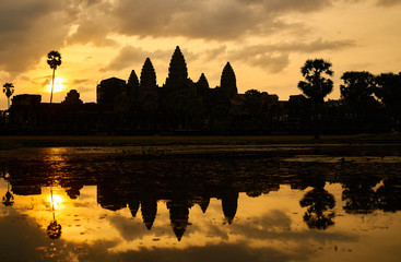 The Temple Of Angkor Wat In Cambodia