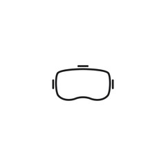 line vr headset icon on white background