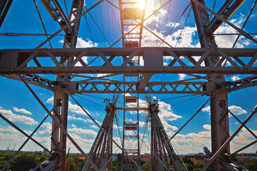 Prater Riesenrad giant Ferris wheel in Vienna view