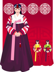 Portrait of a woman smiling with two other women standing behind her